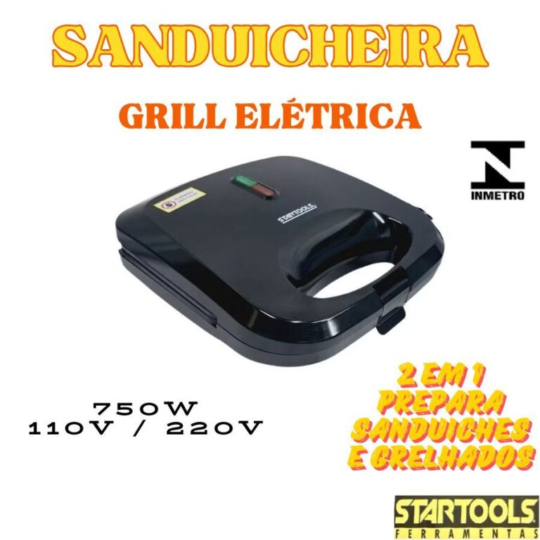 Sanduicheira Grill Elétrica 750W 110 Ou 220V Grel