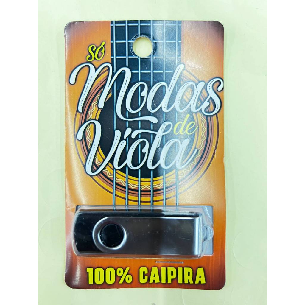 Pendrive Country Americano  Só Clássicos do Sertão dos EUA Pen Drive USB 2.0 Metálico com Chaveiro R