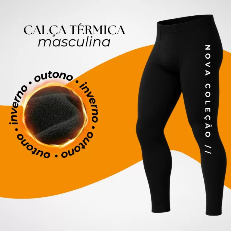 Calça Térmica Masculina Frio Flanelada Resistent