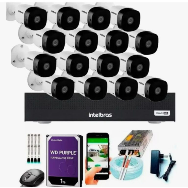 KIT 16 CÂMERAS VHL 1120B DVR 16 CANAIS HD 1TB PUR