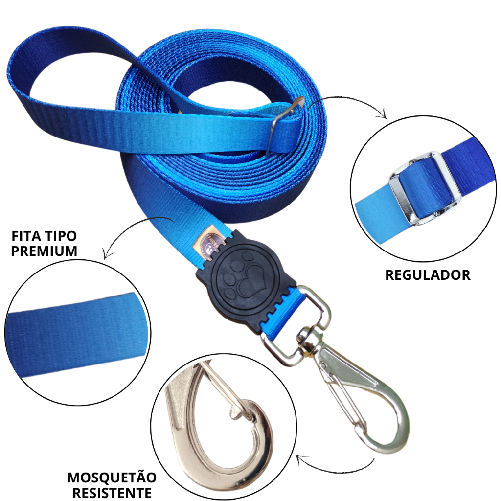 Guia Longa de 10 Metros Resistente Para Passeio com Pets