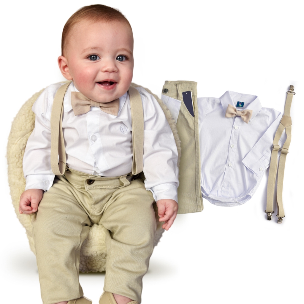 Conjunto Infantil Bebê Social Batizado Casamento Menino Pronta Entrega