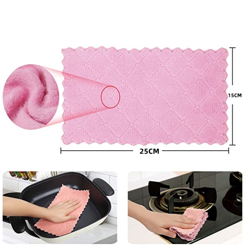 10 Panos De Limpeza De Cozinha Microfibra Para Limpar O Pia Anti-Aderente