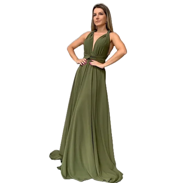 Vestido Longo Feminino Varias Formas Multiuso Fest