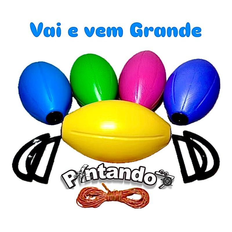 Vai e Vem Grande Brinquedo Divertido Diversas Cores