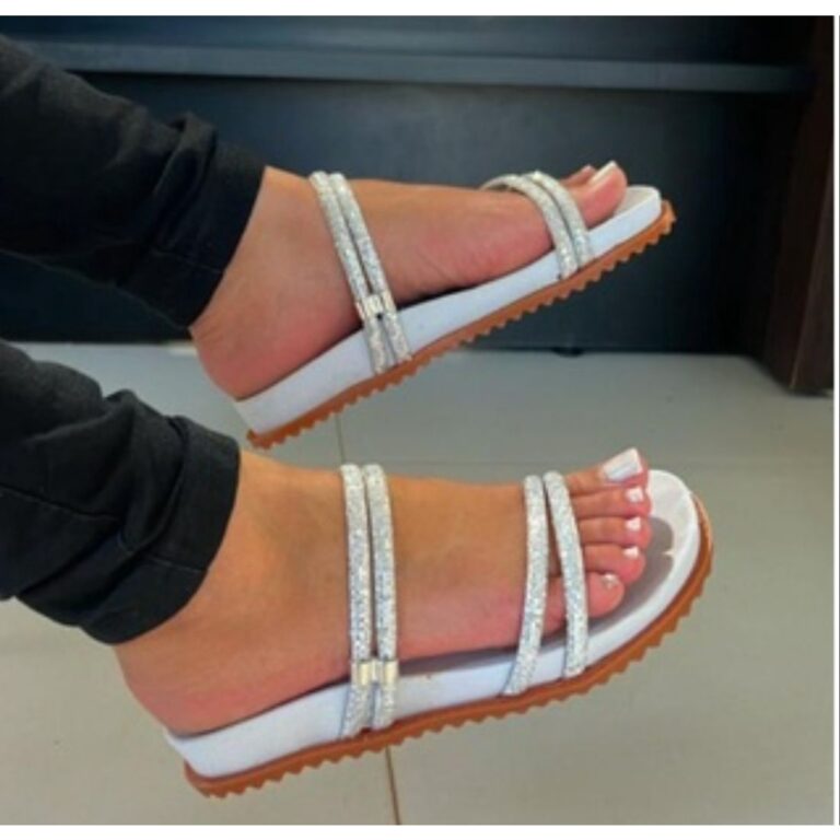 Sandalia Papete Birken Glitter Feminina Dois em Um