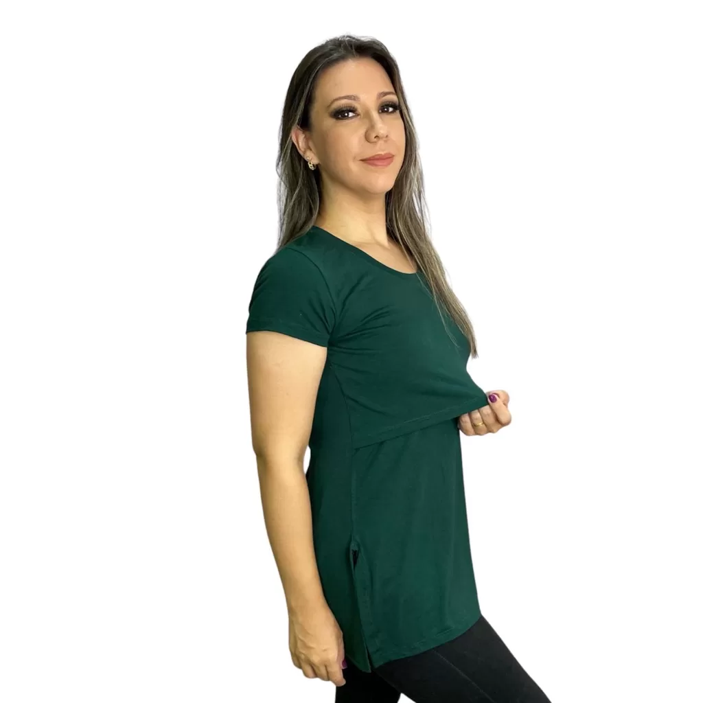 Blusa amamentação viscolycra t-shirt