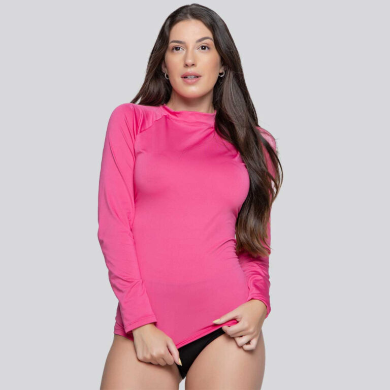 Blusa Feminina Proteção UV Manga Longa Camisa Se