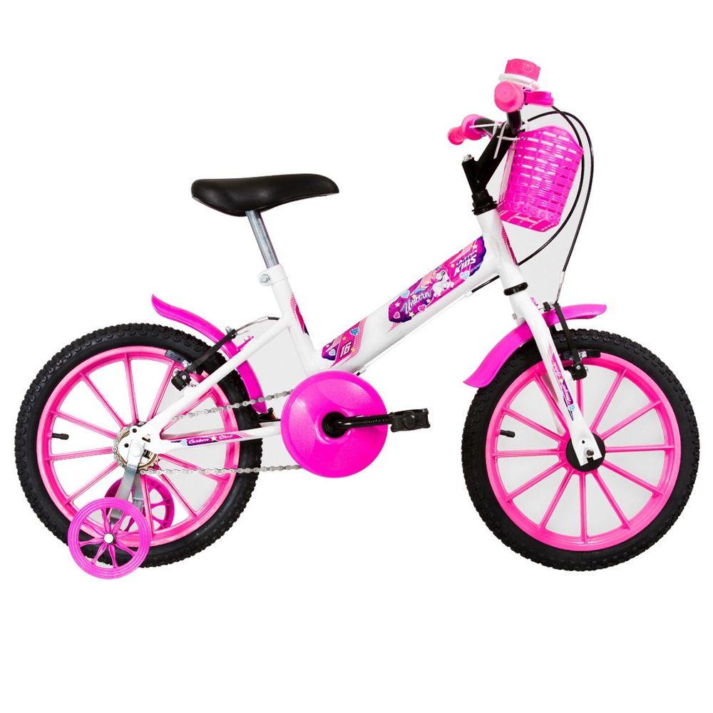 Bicicleta Bicicletinha Infantil Ultra Kids T Aro 16 Branca E Rosa – Ultrabike