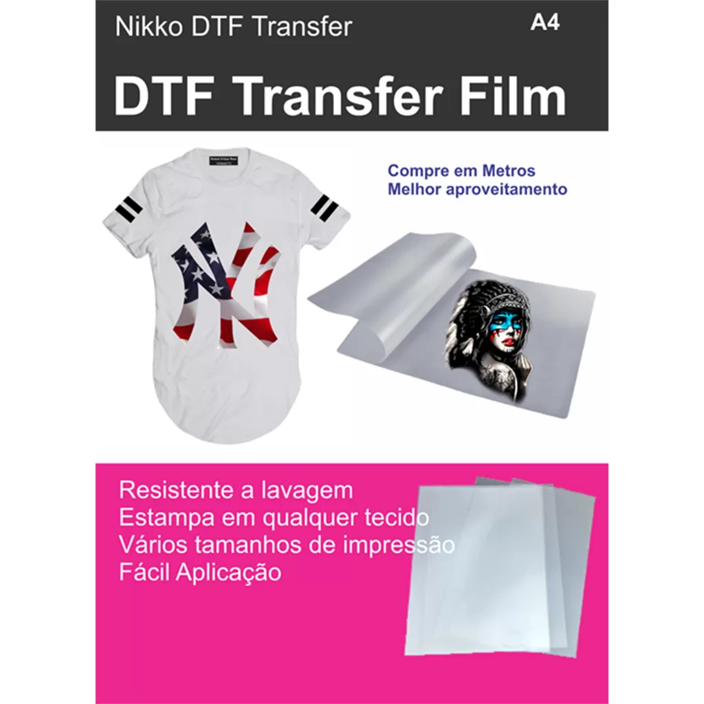 Dtf sua Arte Impressa  em Folha A4, A3 e Metros – Maior Margem de Impressão 31cm de Largura