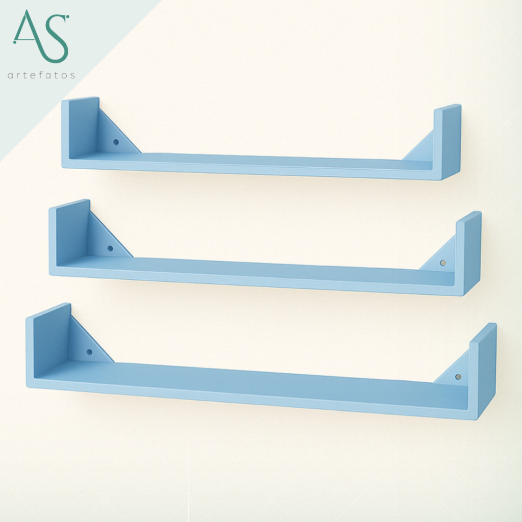 Kit Prateleira Organizador Nicho Prateleira Decorativa U 3
