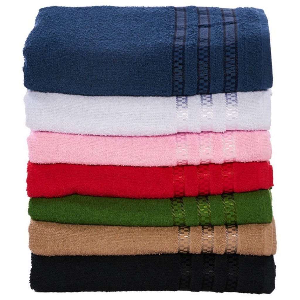 Kit 5pçs Toalha de Banho Coleção Clarice 100% Algodão 65x125cm Alta Absorção Cores Elegantes