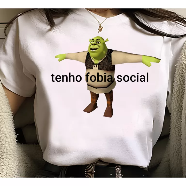 Camiseta tenho Fobia Social Meme engraçada