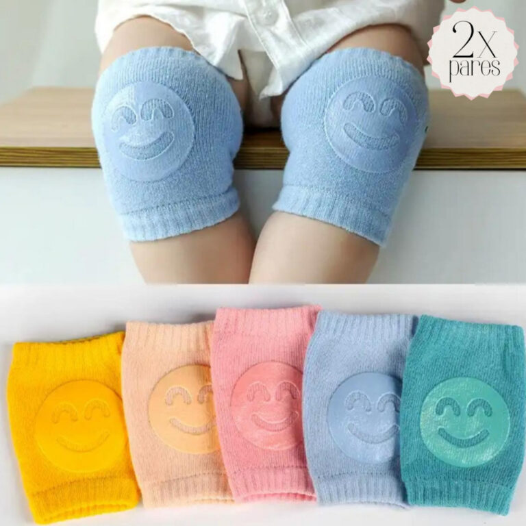 Kit 1/2 Pares Joelheira Bebe Engatinhar Infantil P