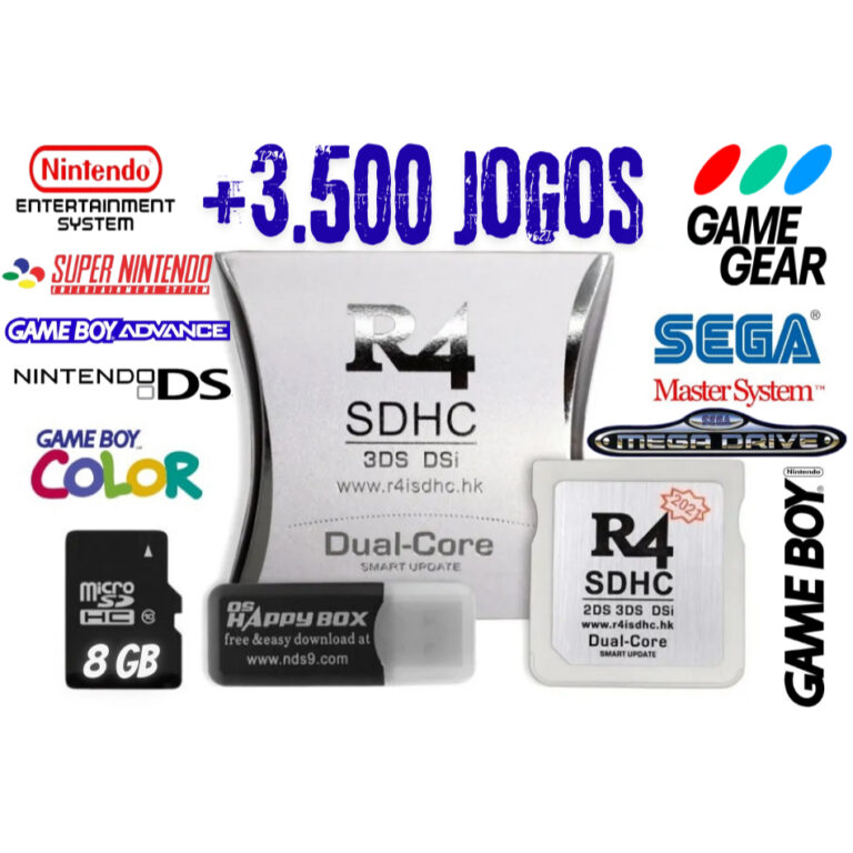 Cartão Cartucho R4 Dual Core 2025 Sd 8gb 3500 Ds 