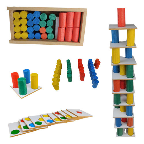 Jogo Torre Inteligente Madeira Brinquedo Educativo