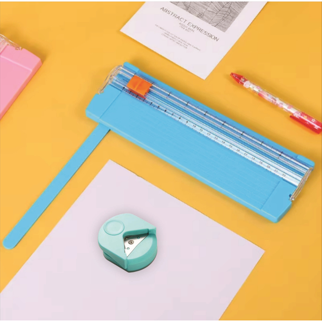 Kit Guilhotina Portátil Cortador De Papel A5 + Mi