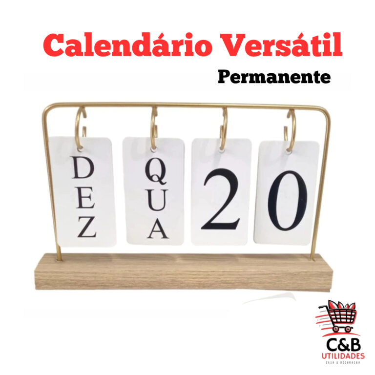 Calendário de Mesa Permanente Versátil Decorativ