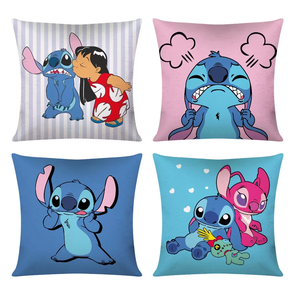 Kit c/ 4 Capas de Almofada Decorativas Modern Print Personagens 45×45 – Modelos Variados