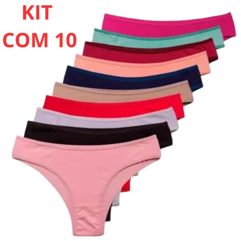 Kit Calcinhas Feminina Algodao Adulto Microfibra C