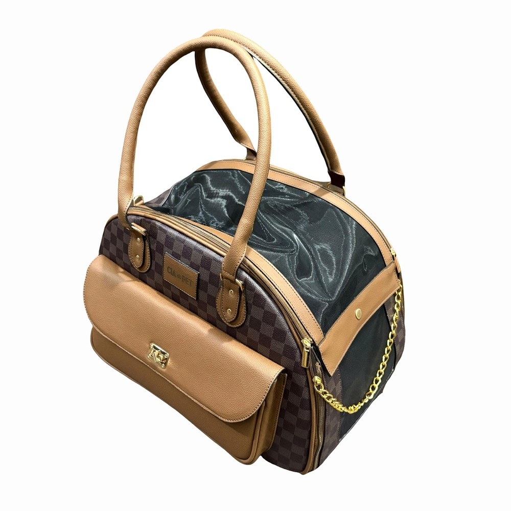 Bolsa Transporte Pet Luxo Cães E Gatos Cia do Pet – Café