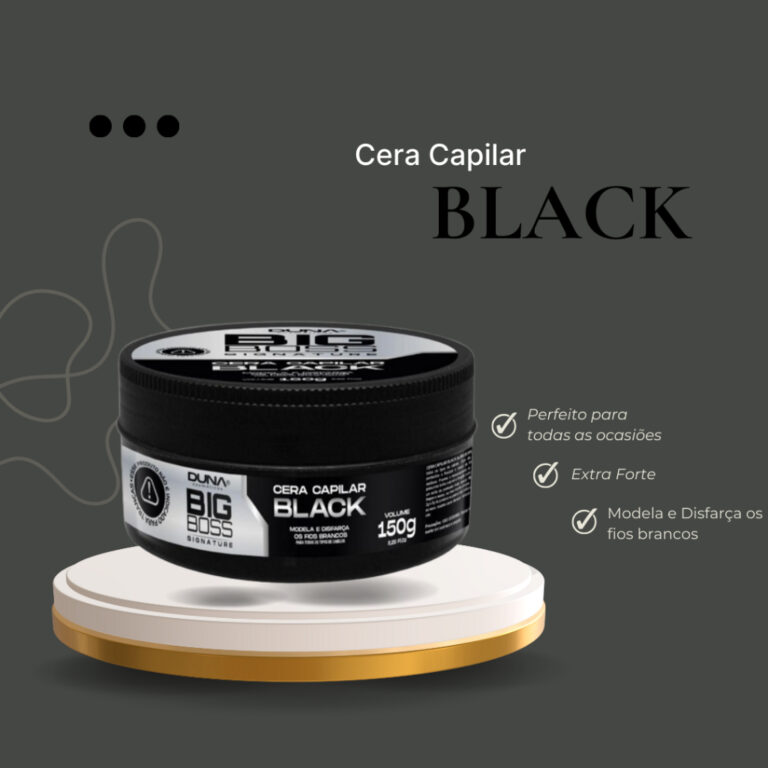 Cera Capilar Efeito Black Fixação Forte Masculin