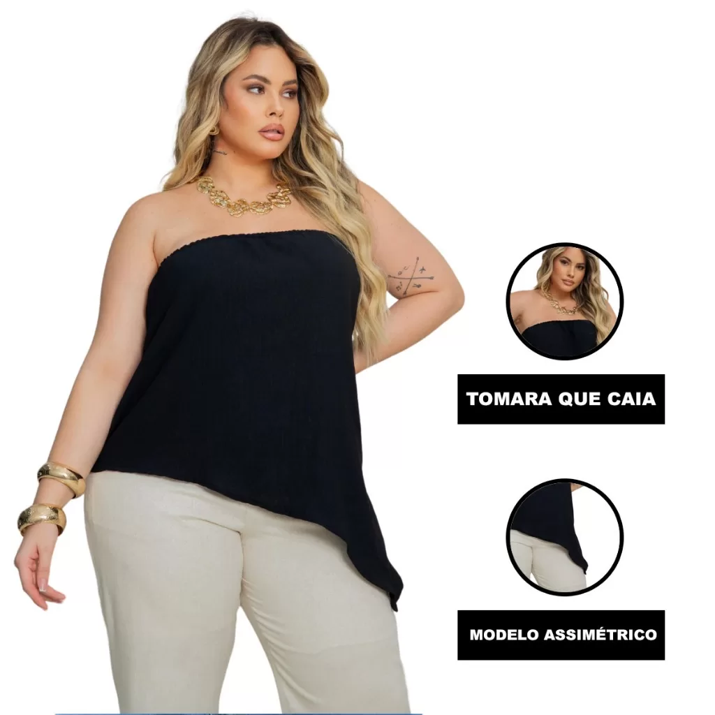 Blusa Bata Boho Chic Assimétrica Tendência Moderna