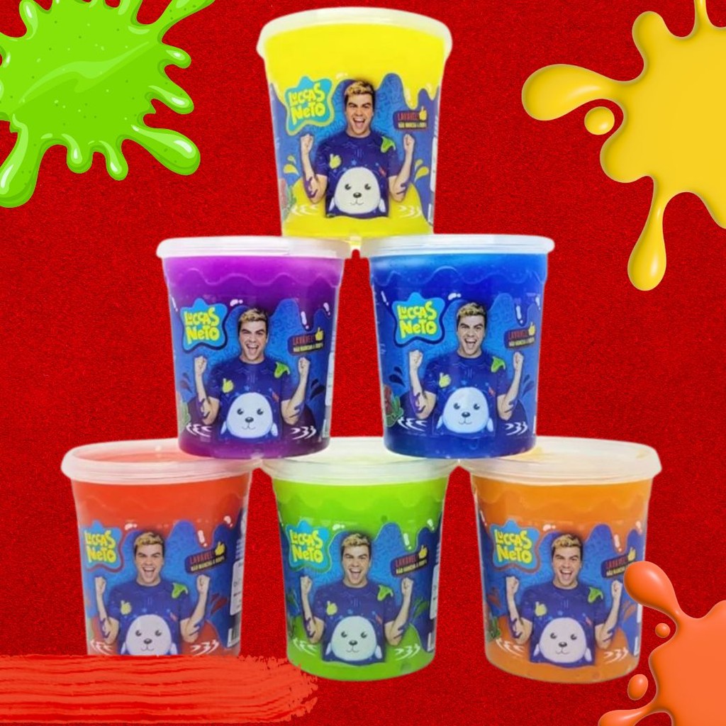 Slime Gelástica gelele brinquedo de slime para criança Luccas Neto Não Gruda 180gr – Sortido