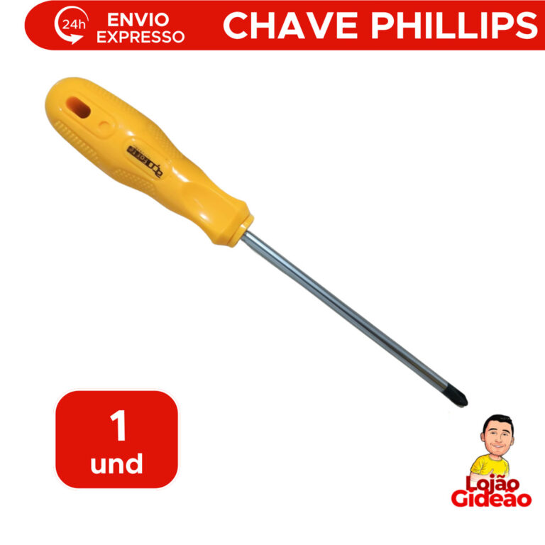 Chave Philips 1/4 x 5 Aço Cromo Ponta Estrela 23c
