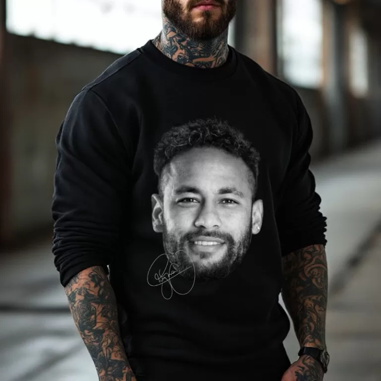 Moletom Gola Redonda Careca Njr Ídolo Futebol Blu