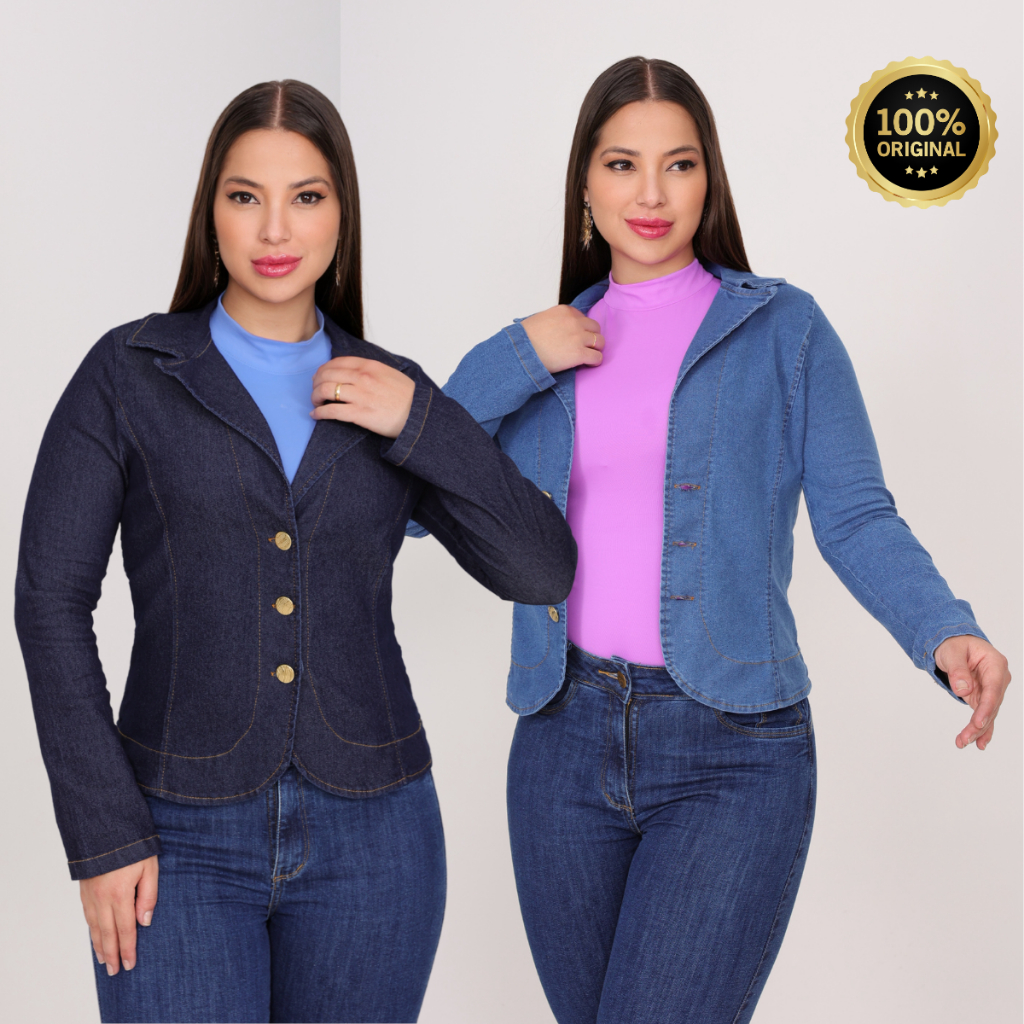 Blazer feminino, jaqueta feminina jeans, suéter feminino frio e inverno Camisa manga longa