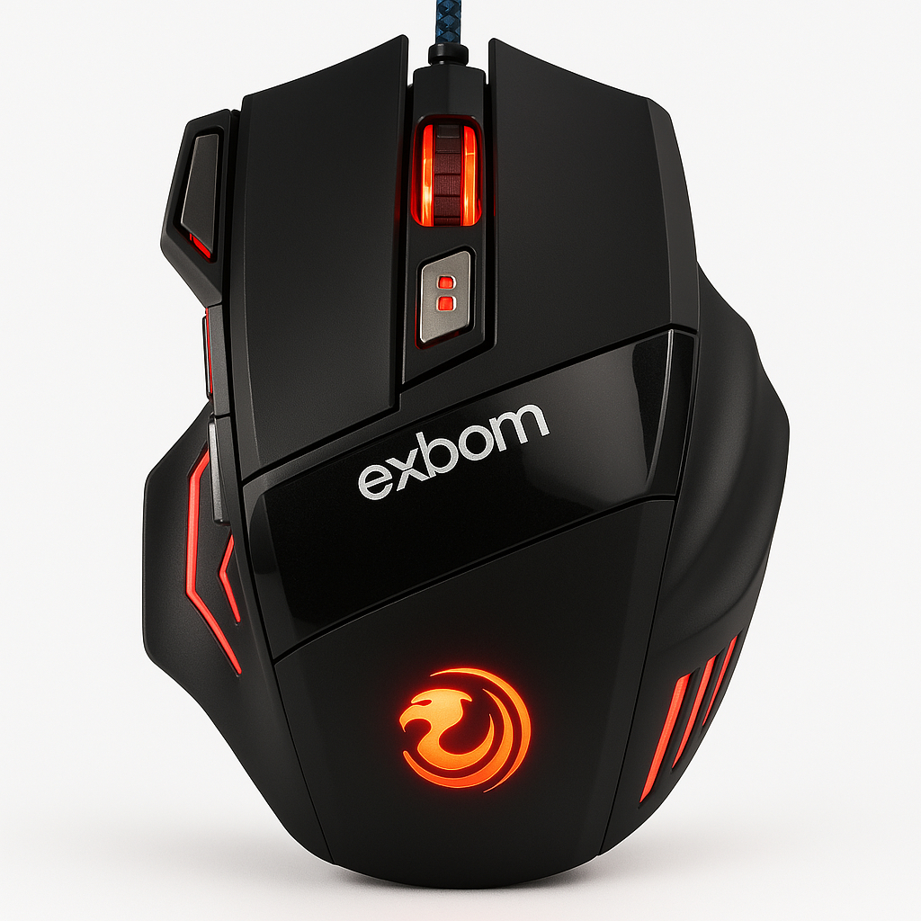 Mouse Gamer Iluminado Led RGB 7 Botões Para Jogos 3200 Dpi