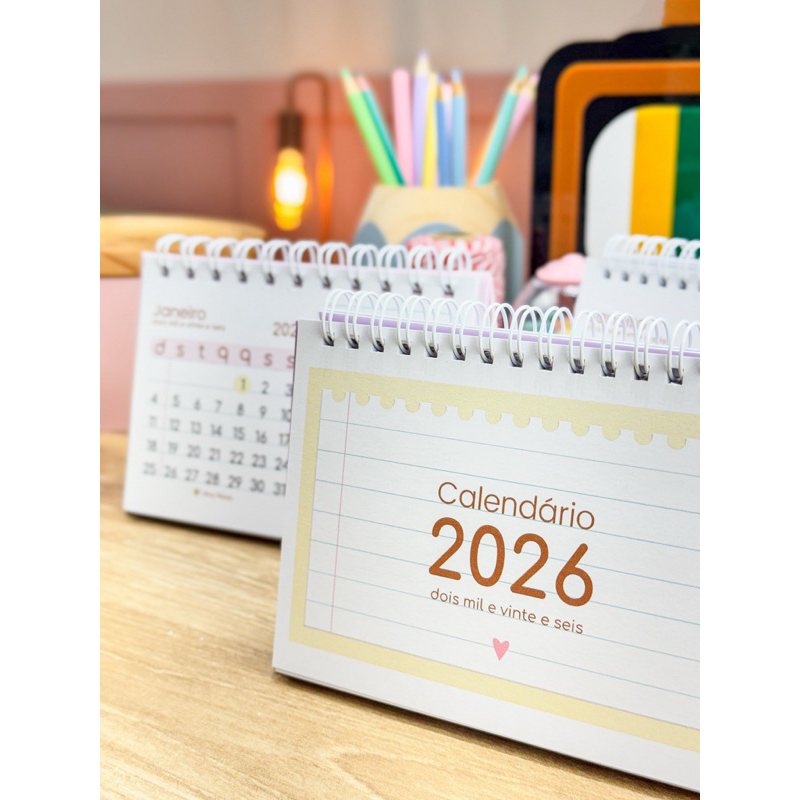 CALENDÁRIO DE MESA A6 HORIZONTAL – 2025+2026
