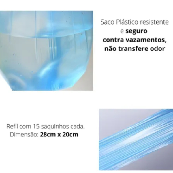 300 Pcs Refil Cata Coco Sacolas Saquinhos Biodegra