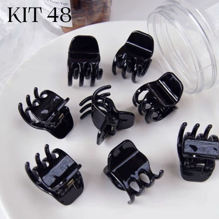 Kit 48 Unidades Piranha/Tridente/Prendedor de cabe