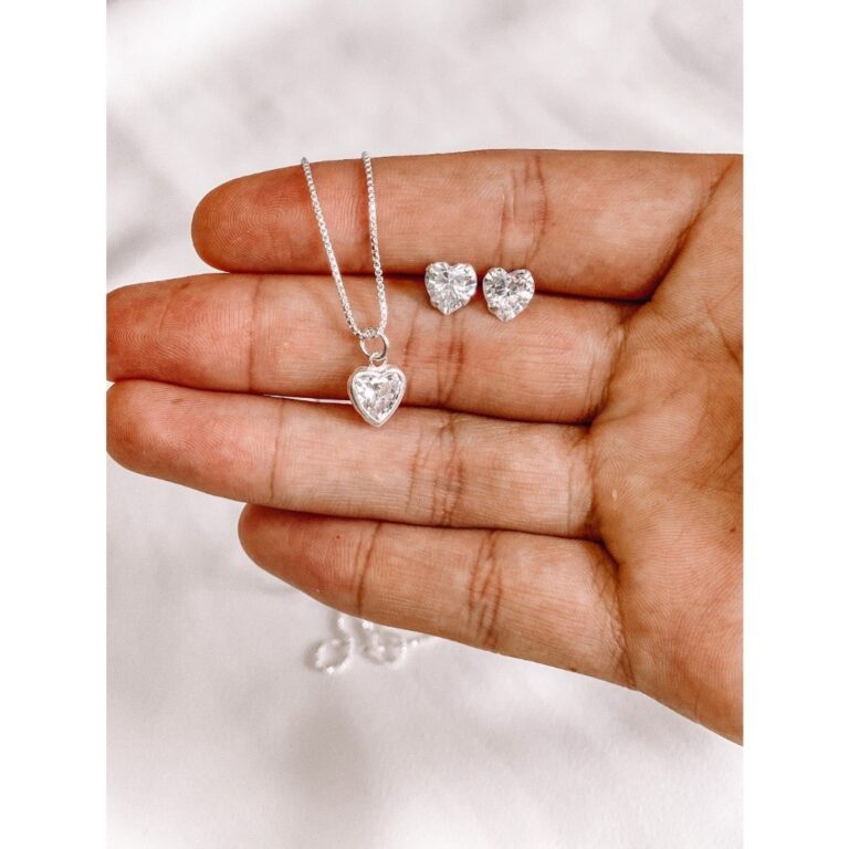 Conjunto Colar e Brinco Banhado Prata 925 a ouro 1