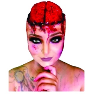 Cérebro Parcial em Látex – Maquiagem Artí