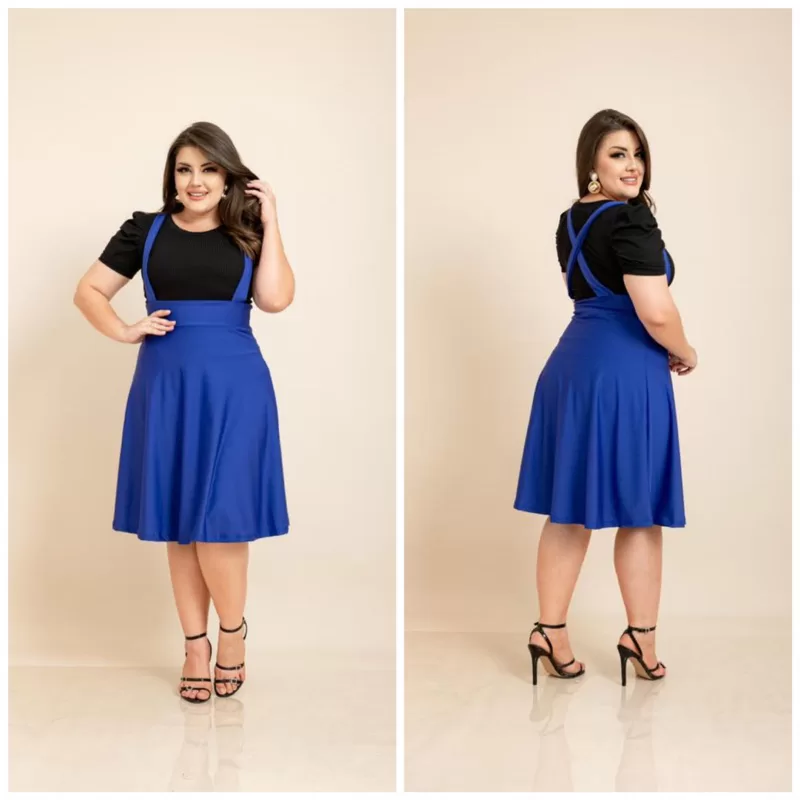 SALOPETE SUSPENSÓRIO MALHA SUPLEX CHIC MODA EVANGELICA