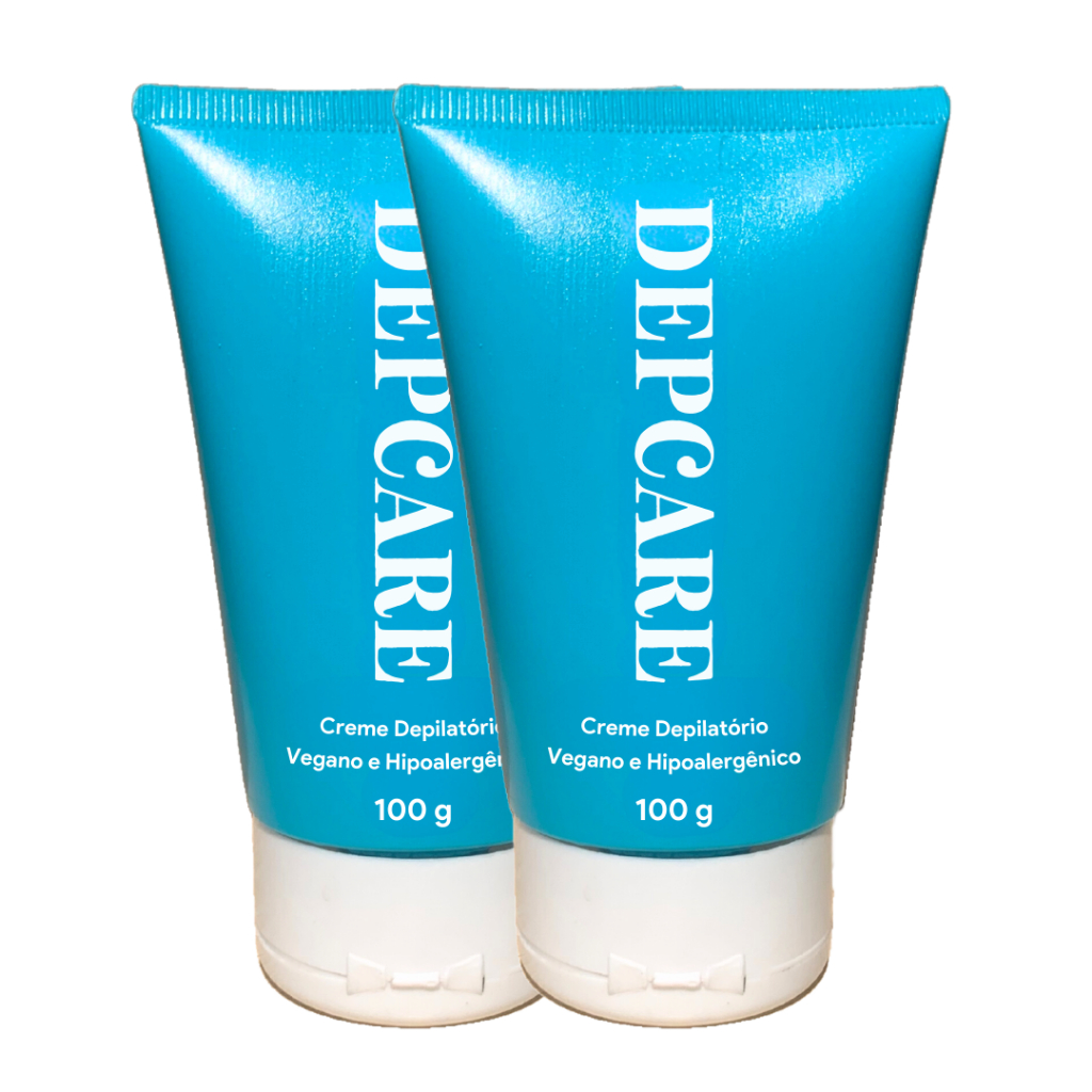Kit de 2 Depcare Creme Depilatório Vegano Hipoalergênico 100g com Brinde de Espátula
