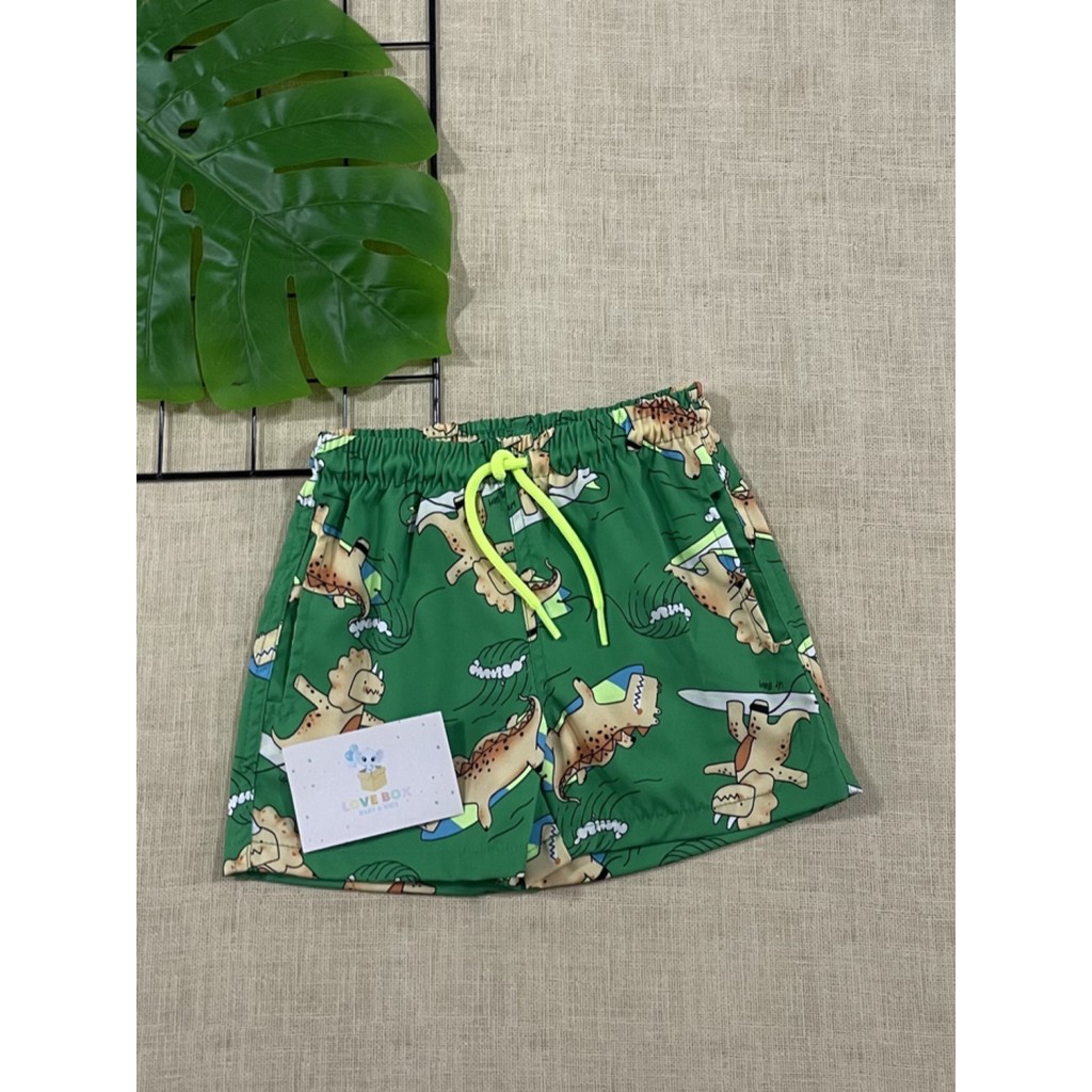 Shorts Infantil Menino Verão Up Baby Nylon Verde Dino