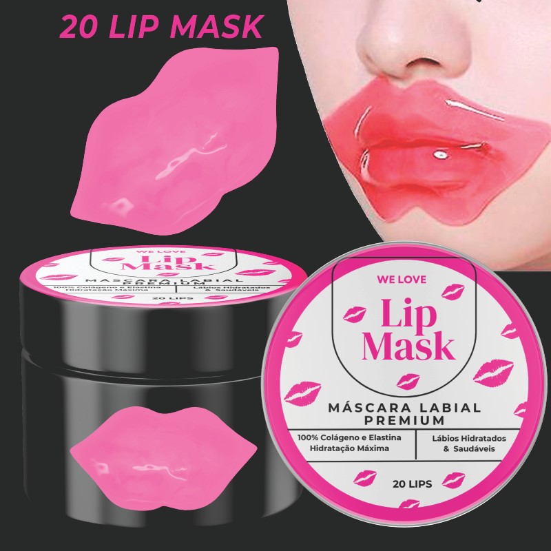 20-Máscaras Labial Hidratante de Colágeno para  boca ressecada-Revitalização Instantânea dos labios