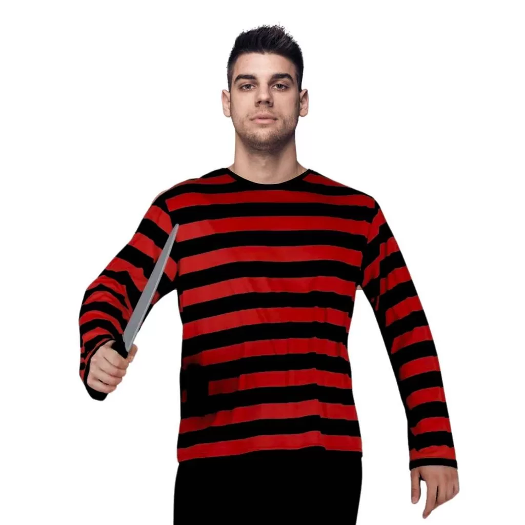 Camiseta Freddy Krugger Manga Longa Adulto Fantasia Terror Personagem Filme