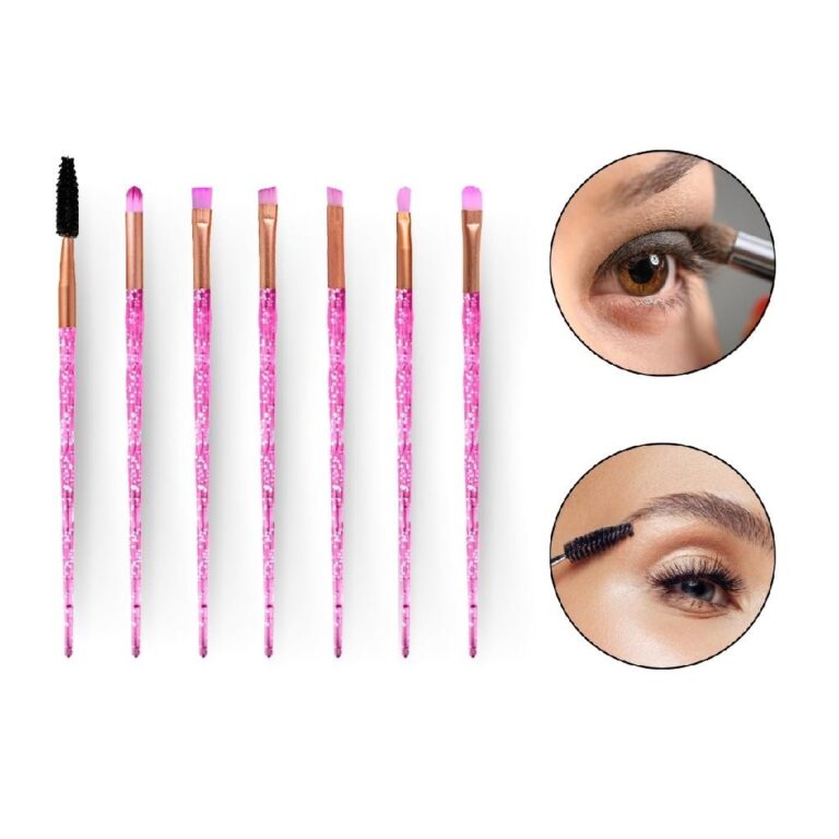 Kit 7 Pincéis Olhos Sobrancelha Detalhe Acabament