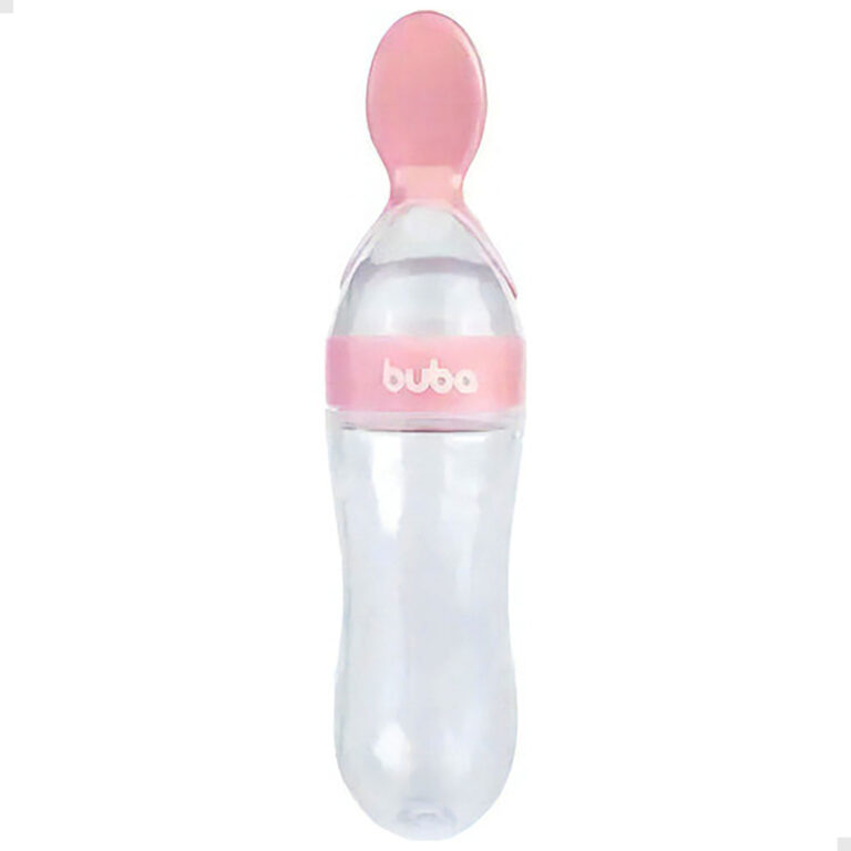 COLHER DOSADORA ROSA P/PAPINHA BEBÉ EM SILICONE M