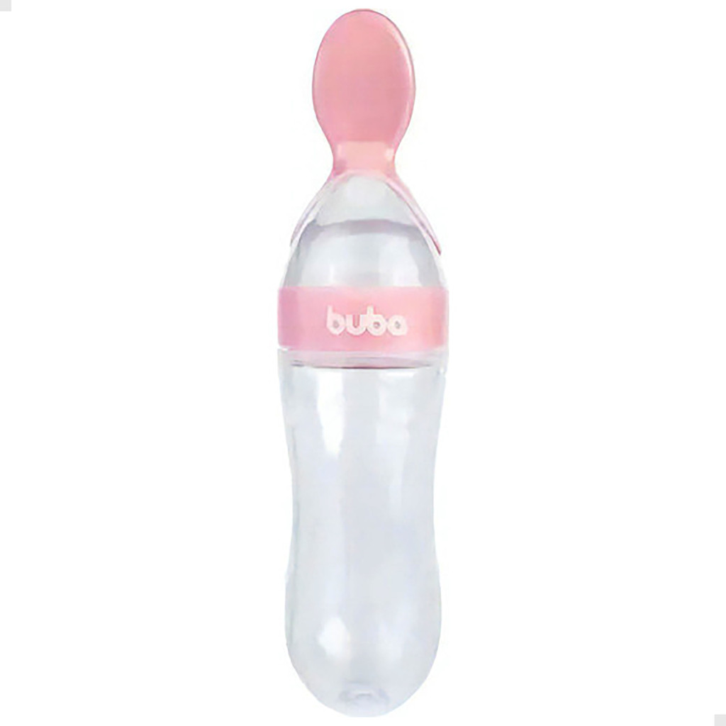 COLHER DOSADORA ROSA P/PAPINHA BEBÉ EM SILICONE MODERNO E SEGURO PARA ALIMENTAÇÃO ANEL DE FECHAMENTO