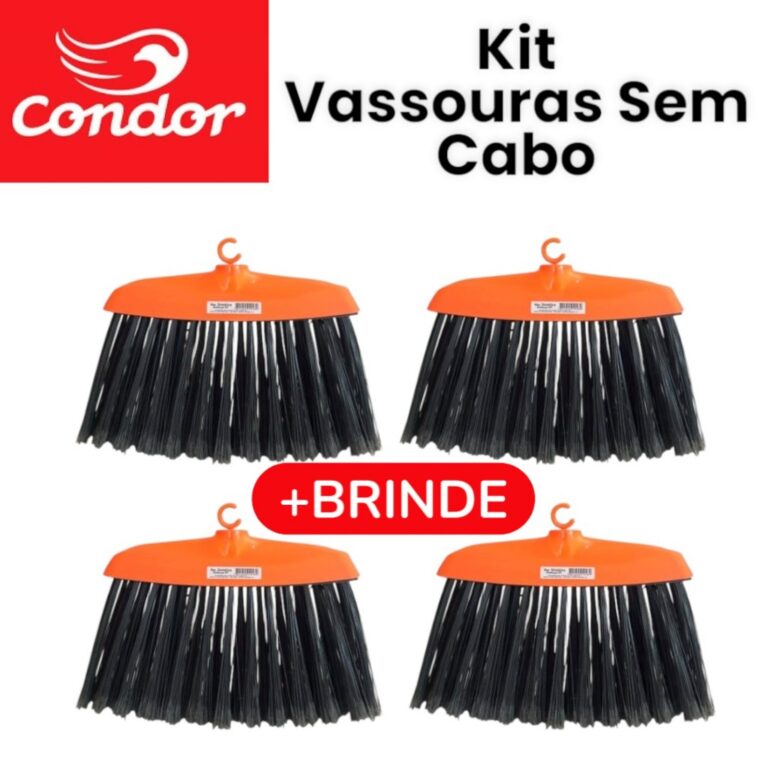 Kit Vassouras Condor SEM CABO Original Limpeza Mul