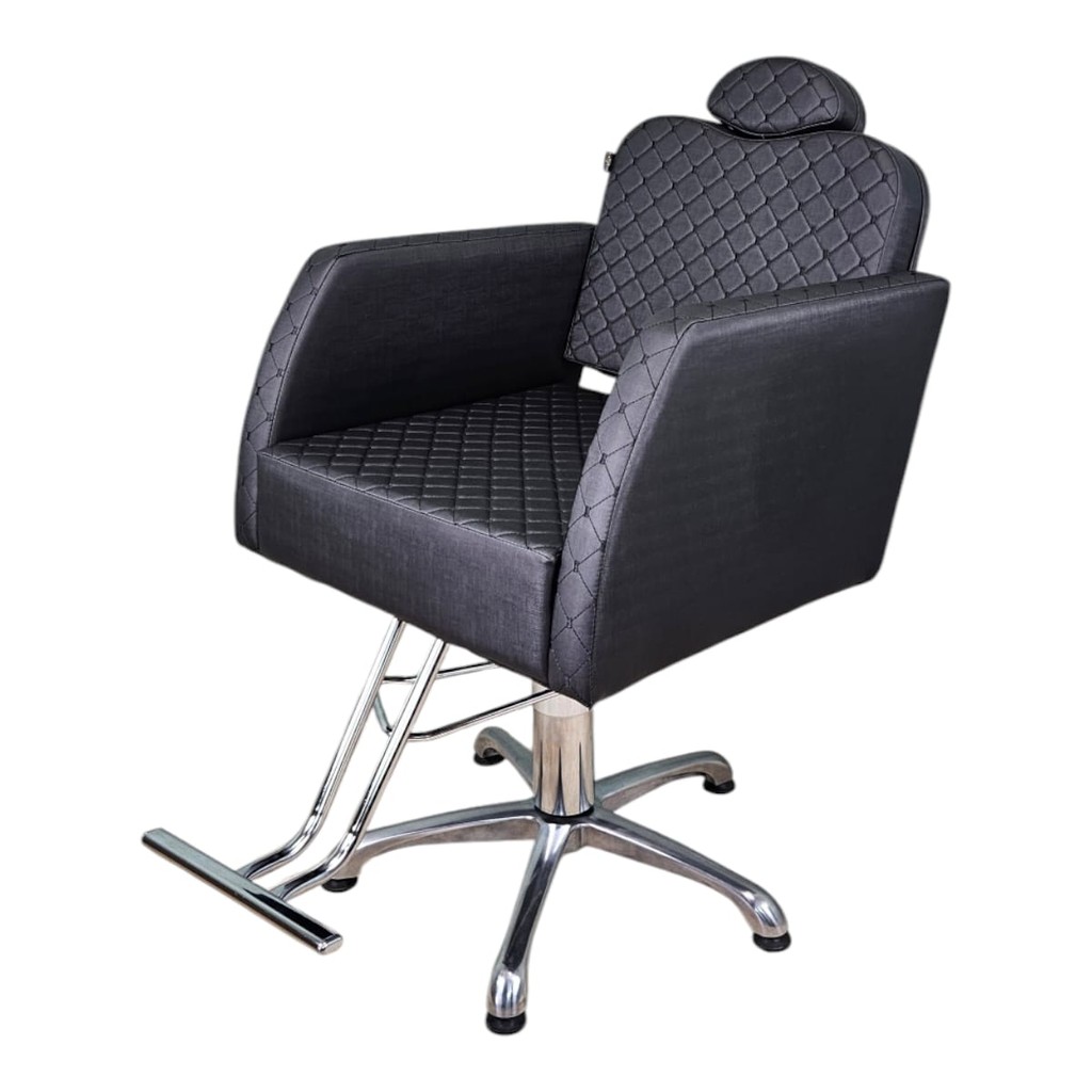 Cadeira Nexus Reclinável Para Salão De Beleza Preto Dublado