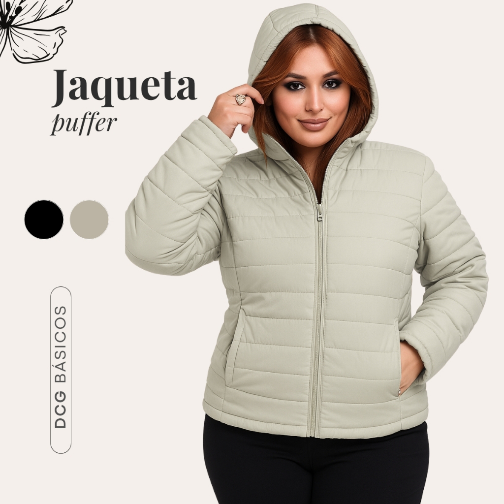 Bobojaco Unissex Jaqueta Puffer C/ Bolso e Bolsa Acoplada Impermeável PP ao G1