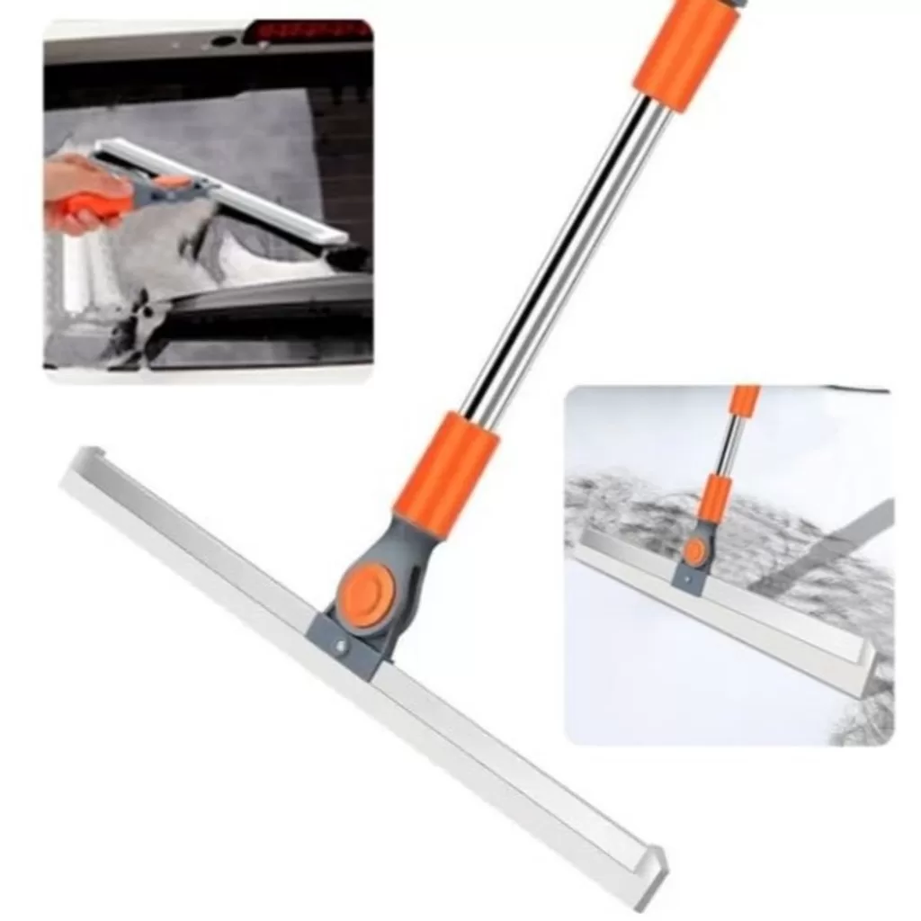 GUIANA Rodo Vassoura Mágica de Silicone Multiuso com Cabo Extensor Raspador para Limpeza de Vidros e