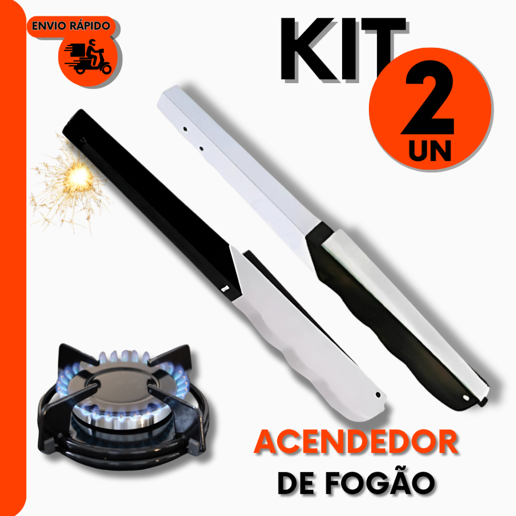 Kit Acendedor de Fogão à Pedra Premium Multidisparo Do Chef de Cozinha P/ Restaurante Bar Cozinha